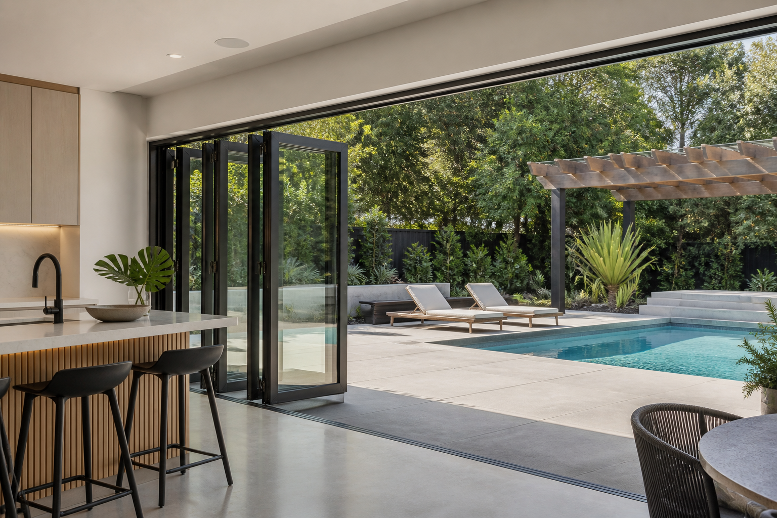 VLX 100 Bifold / Folding Door in Miami Gardens, FL | TruePane Windows & Doors - detail 4